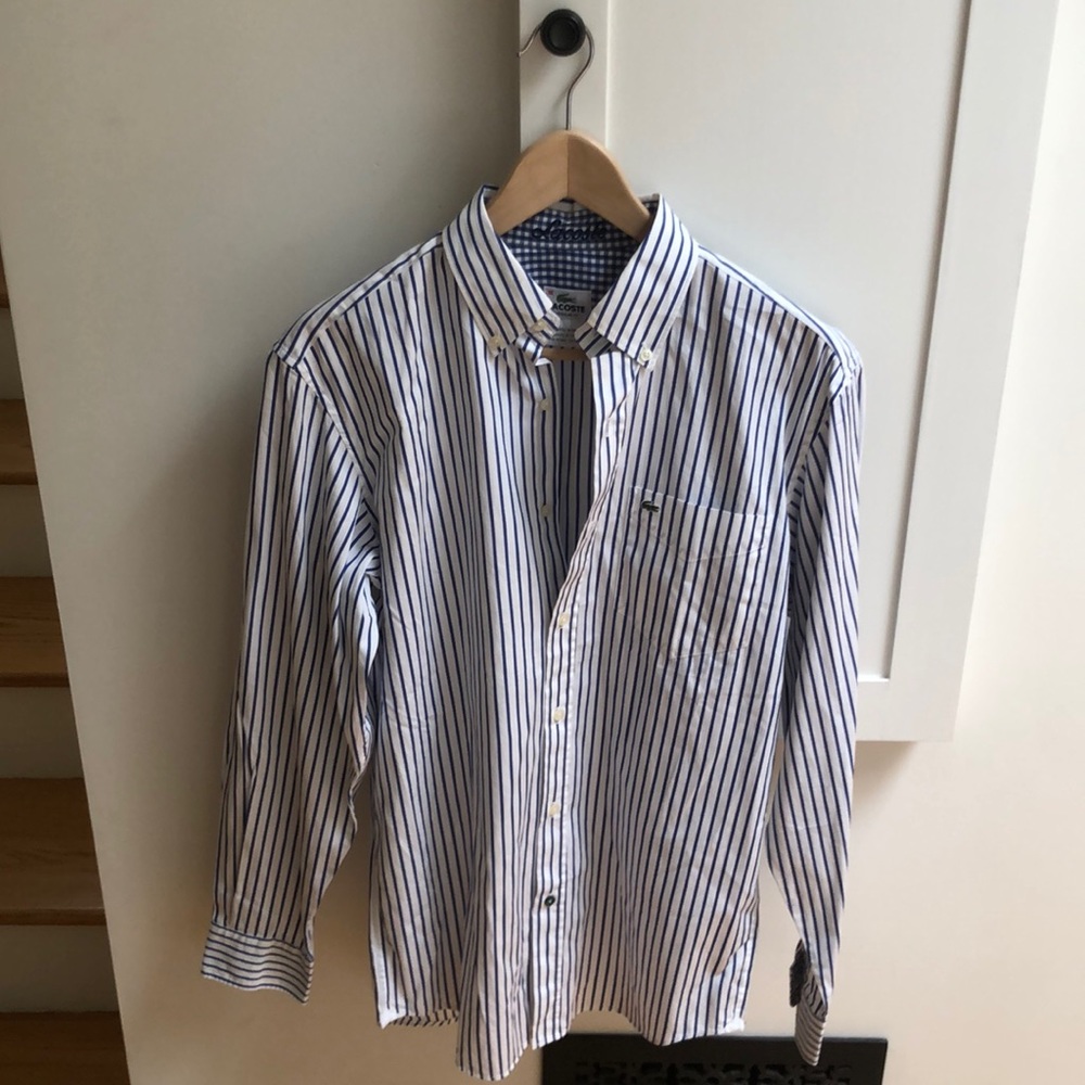 Lacoste striped button down dress shirt